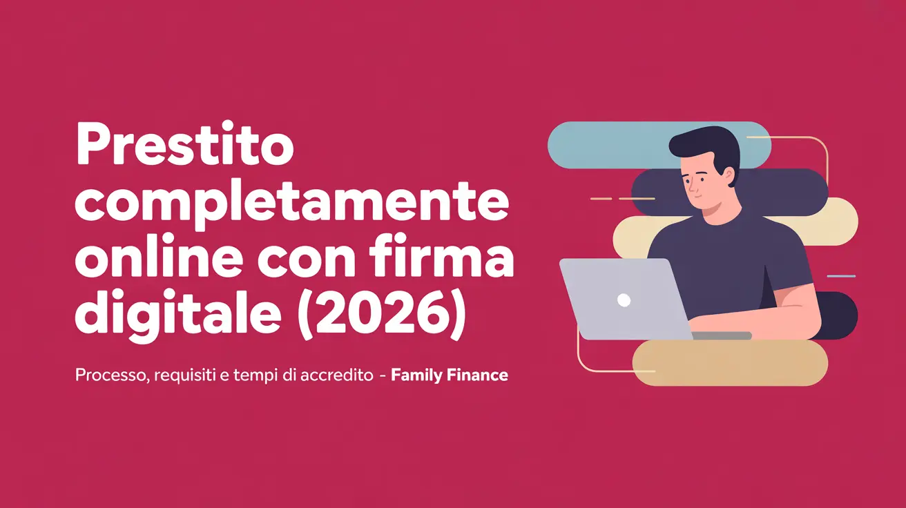 Prestito completamente online con firma digitale